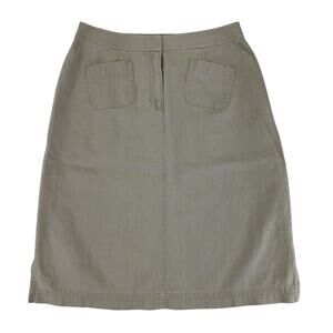 Vintage Susan Bristol Skirt Women's Size 4 Tan 100% Raime Knee Length Straight